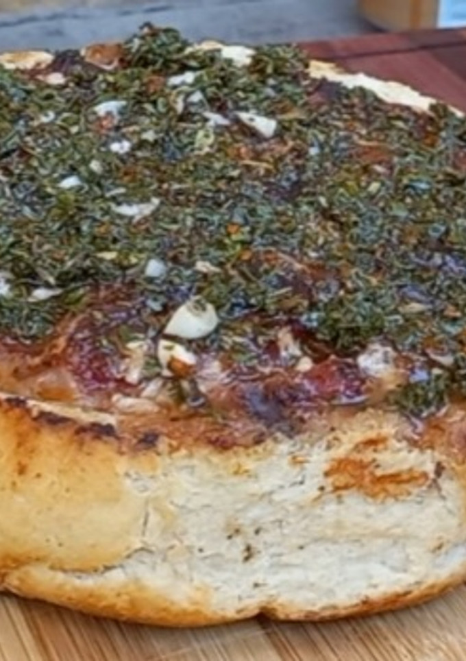 Una foto de Pan de campo relleno