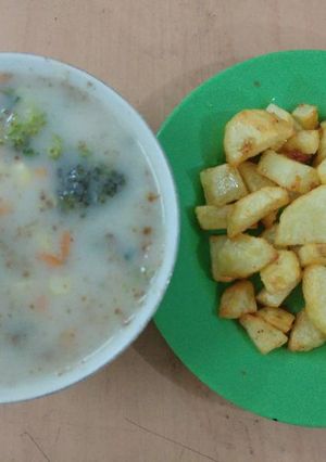 Foto resep Healthy Mushroom Cream Soup (Krim Sup Jamur Sehat)