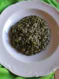 Risotto con spinaci e provolone piccante