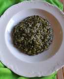 Risotto con spinaci e provolone piccante