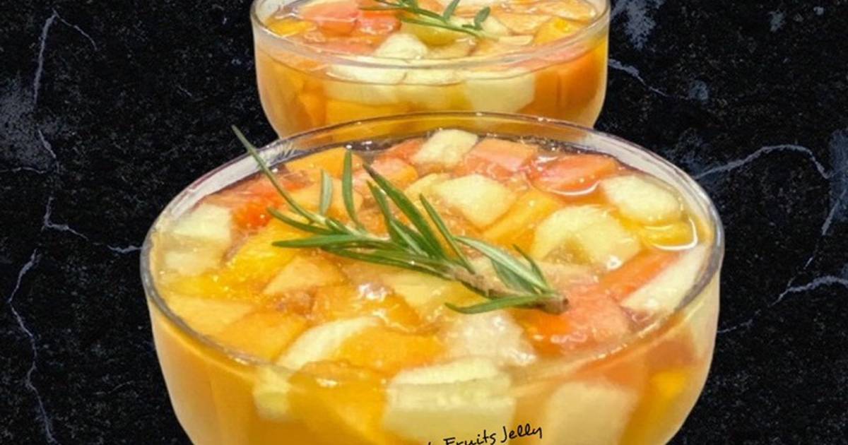 Fresh Fruits Jelly Recipe by Pakprawee Cookpad
