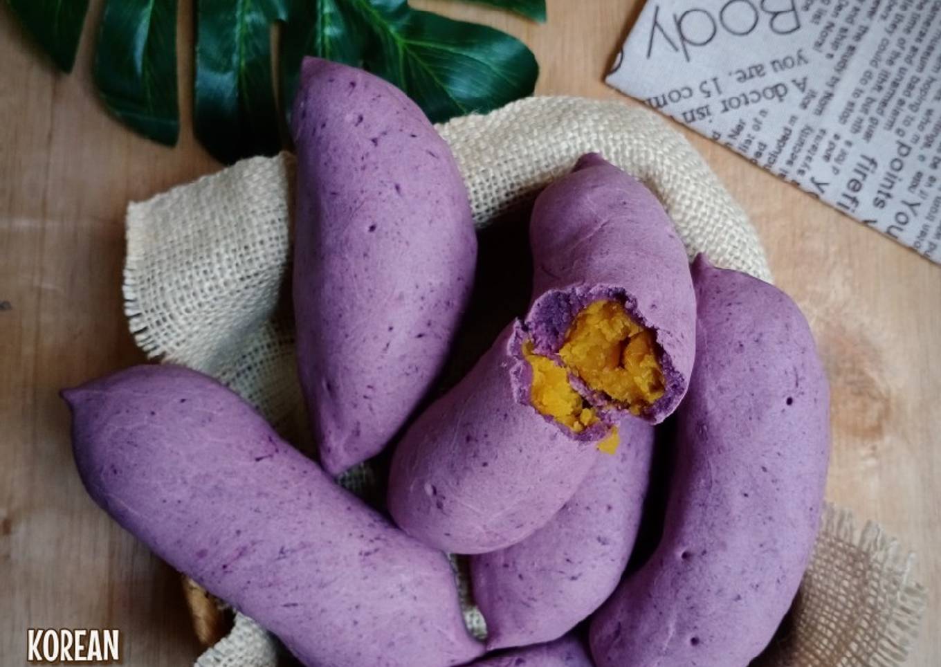 Korean Sweet Potato Bread(tanpa tepung ubi)