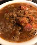 Sopa de lentejas con chorizo
