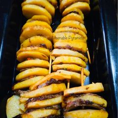Potato skewers A picture of Potato skewers.