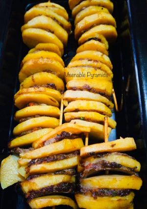 A picture of Potato skewers.