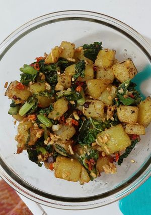 Foto resep Kailan Kentang Yin Yang