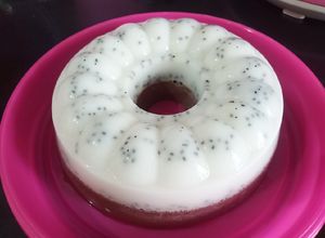 Foto resep Puding Nutrijell Kelapa Lapis Coklat