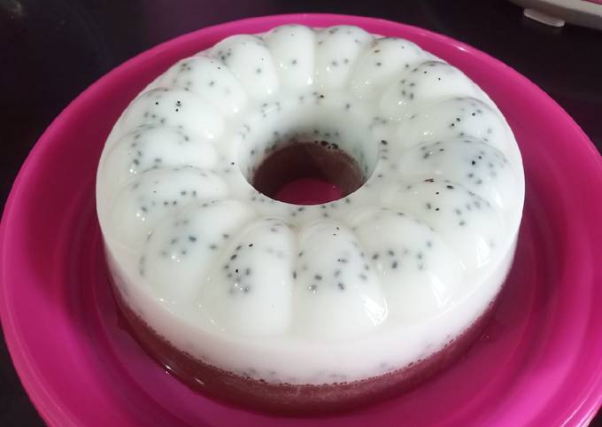 Cara bikin Puding Nutrijell Kelapa Lapis Coklat Cara bikin Puding Nutrijell Kelapa Lapis Coklat