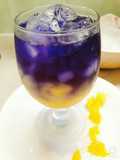 Butterfly Pea Flower Soda with Orange