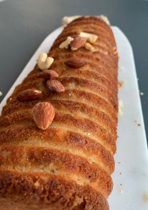 Una foto de Budín vegano de almendra