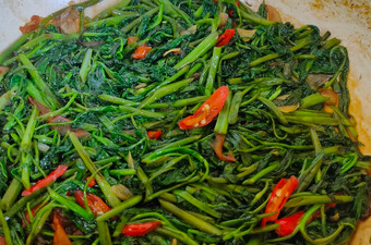 Cara Gampang Membuat Tumis kangkung pedas saus tiram yang Enak