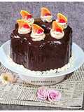 Coconut Sugar Chiffon Cake With Chocolate Ganache (Mocaf)