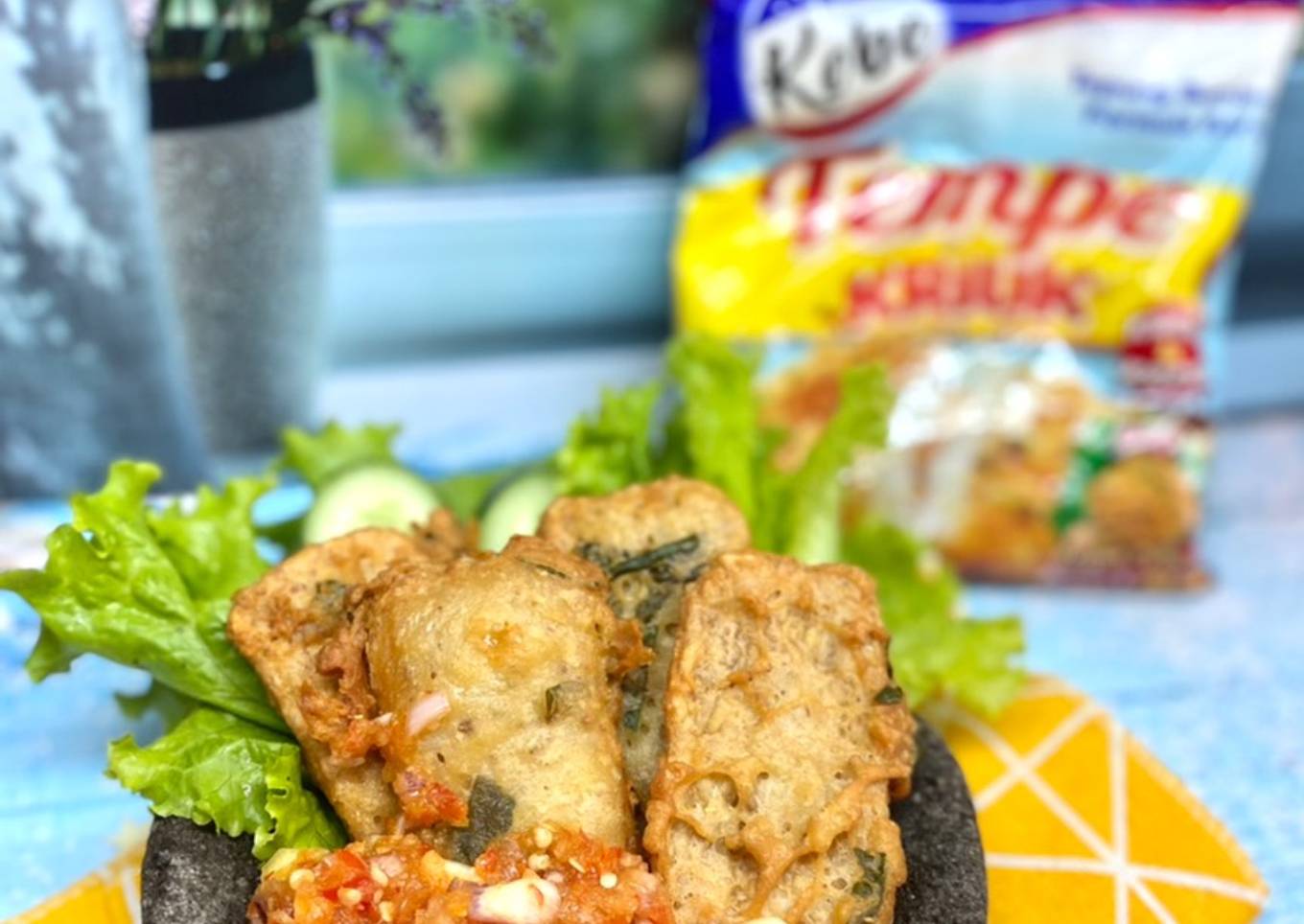 Tempe Daun Jeruk dgn Sambel Korek
