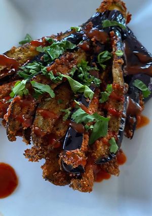 A picture of Fried aubergine.