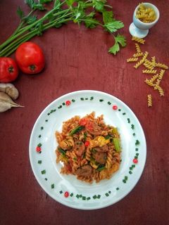 Foto resep Tumis Makaroni Pedas Manis