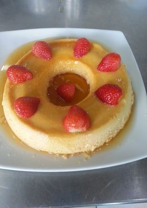Una foto de Flan de leche