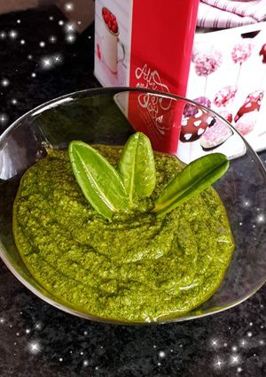 Une photo de Pesto d'oseille fraîche de mon jardin 😋 #bingo