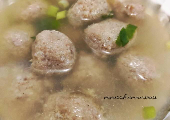 Resep Baso Daging Sapi Homemade Tanpa Bp Oleh Minarsih Ummuarwa Cookpad