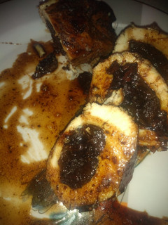 Una foto de Pechugas de pollo agridulces rellenas