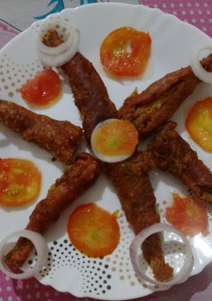 A picture of Bombay Duck Fish Fritters.