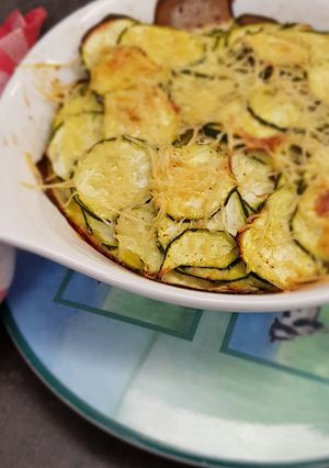 Une photo de °gratin de courgettes au curry°