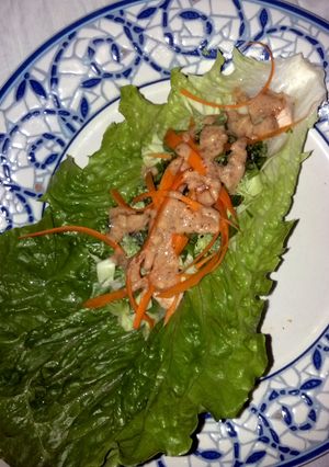 A picture of Paleo Thai Chicken Lettuce Wraps.