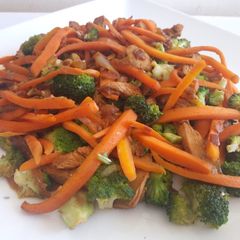 A picture of Boneless stir fry chicken.