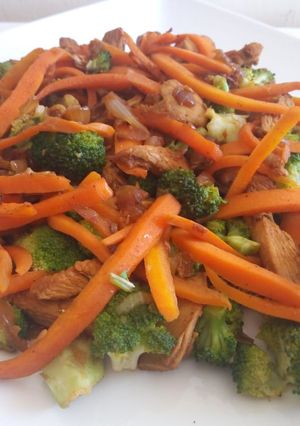 A picture of Boneless stir fry chicken.