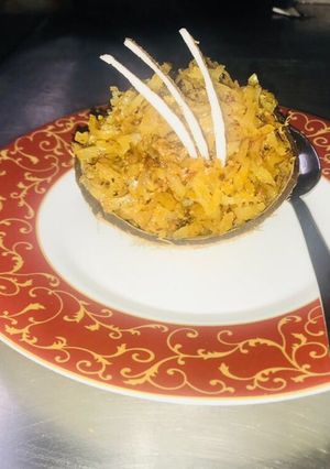 A picture of Nariyal ka halwa.