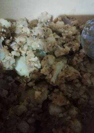 A picture of Aloo masala for samosa.
