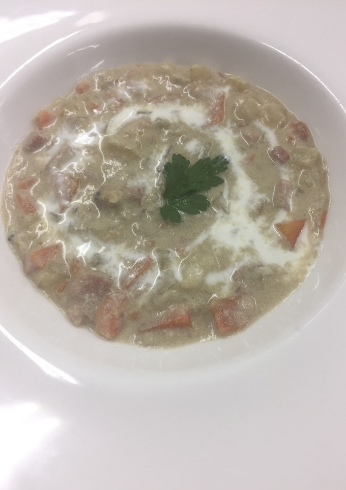 Una foto de Crema de almejas