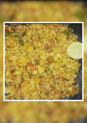 A picture of Tawa Fried Rice.