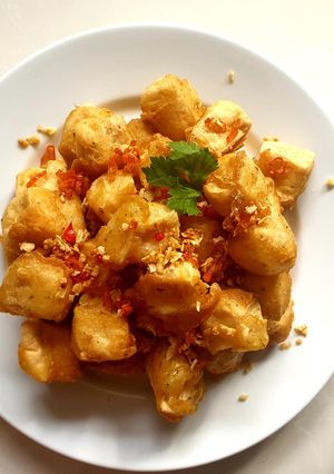 Foto resep Crunchy Spicy Fried Tofu