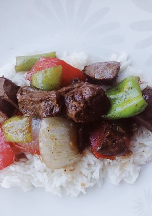 A picture of Garlic Pepper Steak.