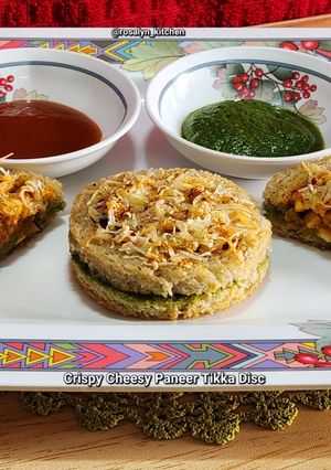A picture of Crispy Cheesy Paneer Tikka Disc.