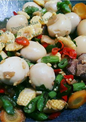 Foto resep Putren Telur Puyuh Pedas Manis