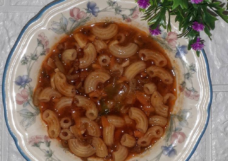 Langkah Mudah untuk Membuat Bolognaise Macaroni Soup Anti Gagal