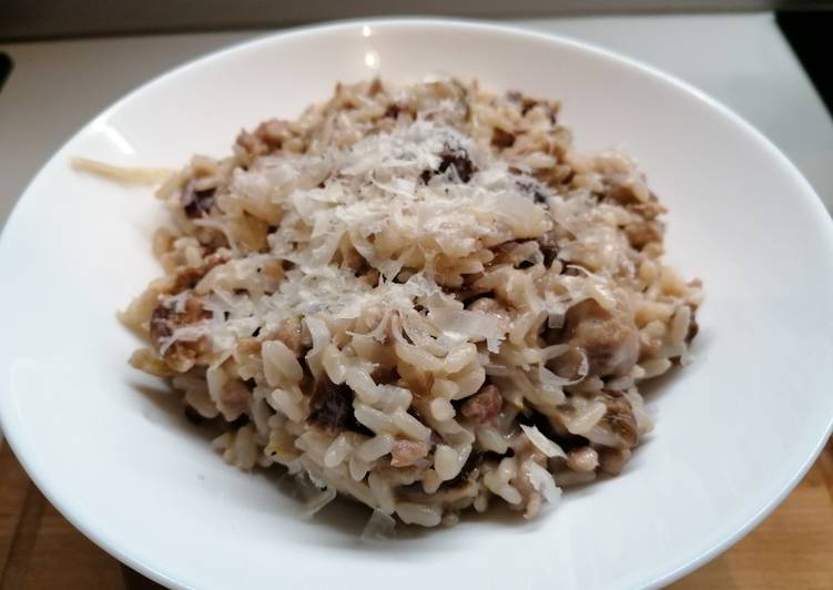 Risotto Radicchio, Salsiccia e crema di Zola