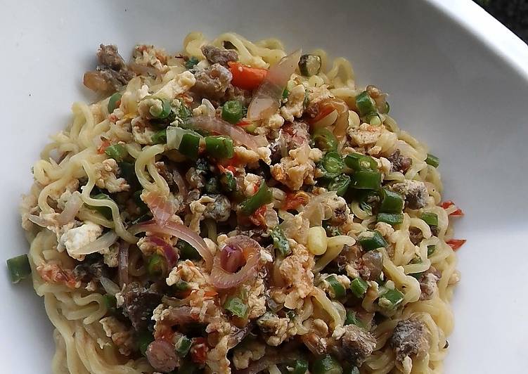 Beef and egg noodles
