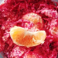 A picture of Orange pink salad.