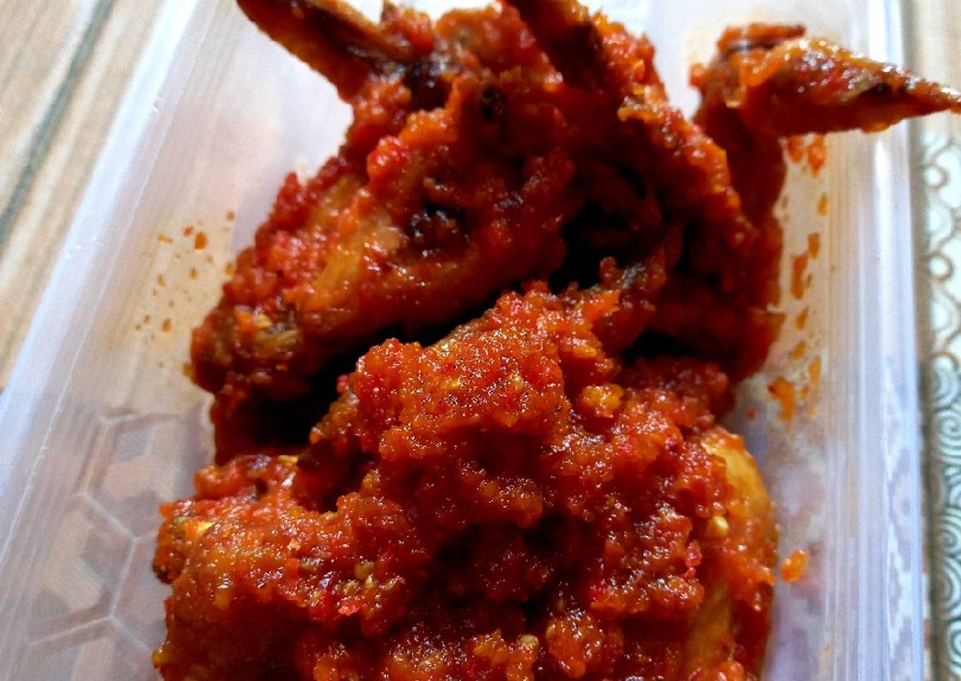Sayap ayam balado