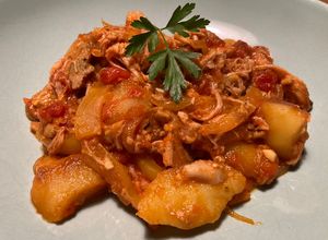 Foto principal de Pollo deshilachado (pulled chicken) con patatas