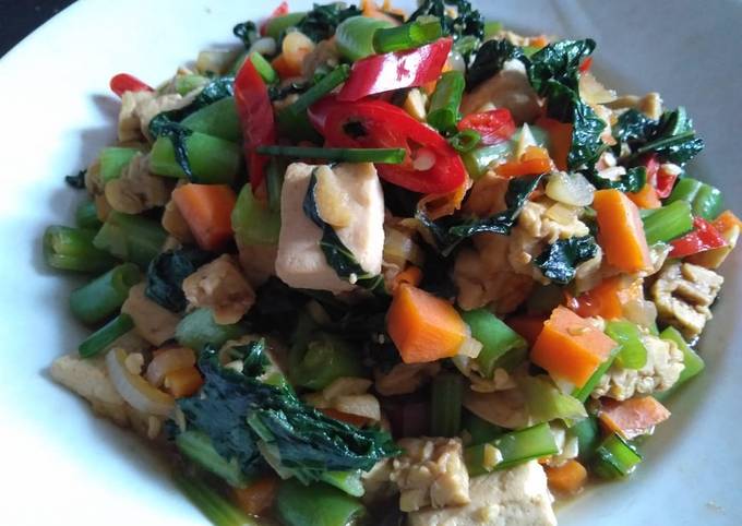 Resep Tumis tahu tempe sayur oleh Evaa - Cookpad