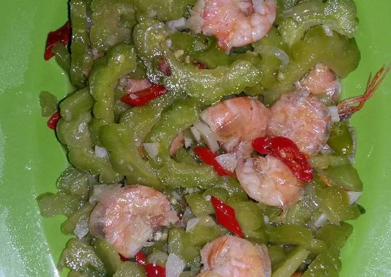 Tumis pare mix udang