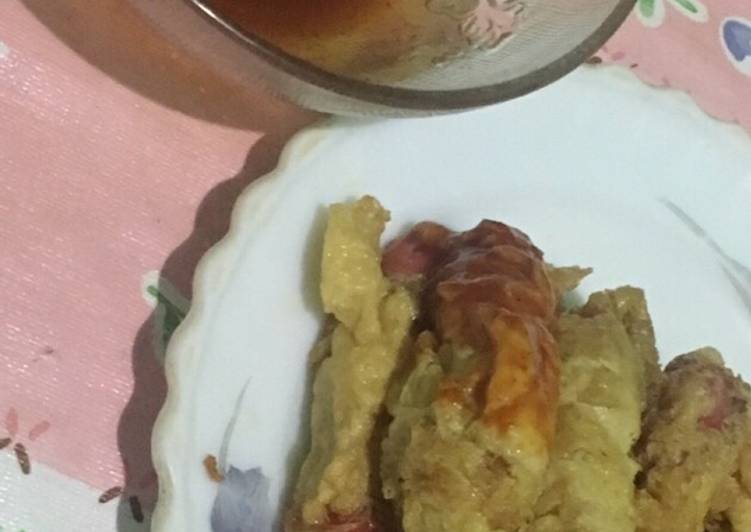 Steps to Make Fall Sate Telur Sosis
