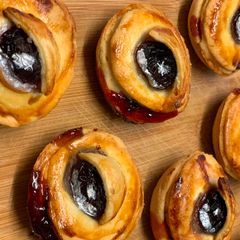 A picture of Halloween Cherry 'Eye' Pies.