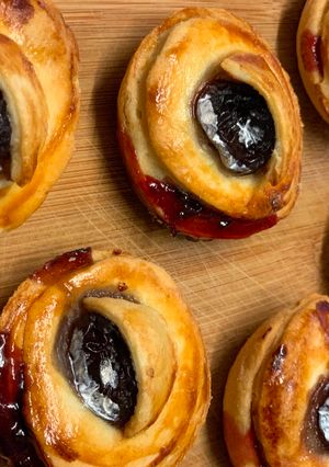 A picture of Halloween Cherry 'Eye' Pies.
