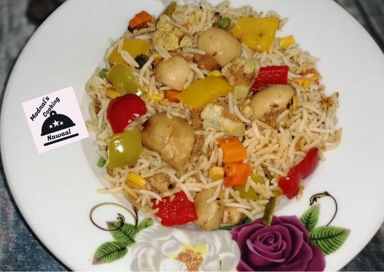 Recipe of Quick Stir fry vegetables and tuna rice