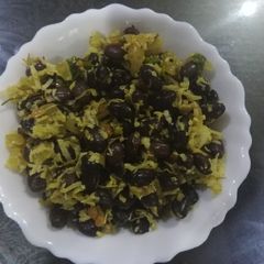 A picture of Black beans poriyal.