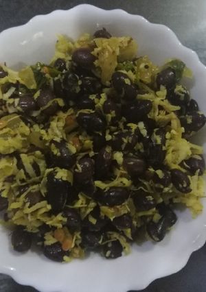 A picture of Black beans poriyal.
